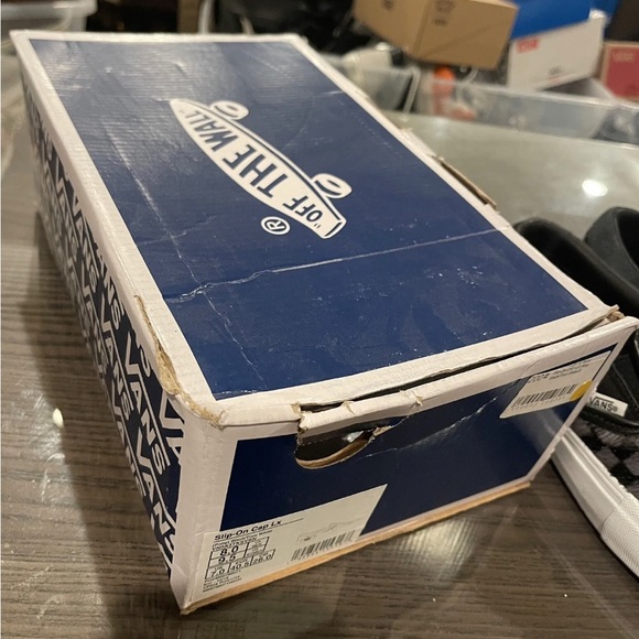 VANS Vault SLIP-ON CAP LX PONY Hair Black Checkerboard White Cut And Paste Sz 8 - Picture 14 of 14